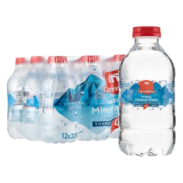 Carrefour Low in Sodium Natural Mineral Water Bottle 330ml Pack of 12