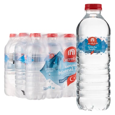 Carrefour Low in Sodium Natural Mineral Water Bottle 500ml Pack of 12
