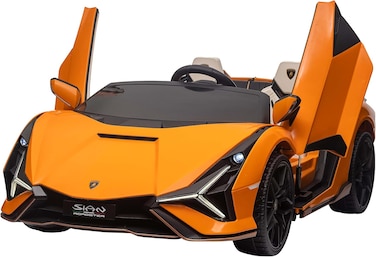 Lovely Baby Lamborghini Battery-Operated Powered Riding Car LB 6988EL for Kids, Remote-Control, Music &amp; Lights, Age 1-6 Yrs - Orange