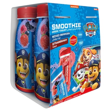 Paw Patrol Berry Mix and Strawberry Flavoured Smoothie, 120ml Pack of 4