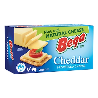 Bega Processed Cheddar Cheese Block, 500g