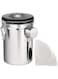 Coffee Canisters,Stainless Steel Container for Beans Grounds Sugar Flour Fresher Storage with Date Tracker, with Measuring Scoop and 50PCS Cone Coffee Filters Paper for Kitchen Use
