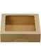 ONE MORE 10inch Natural Kraft Bakery Pie Boxes With PVC Windows,Large Cookie box 10x10x2.5inch 12 of Pack (Brown,12)
