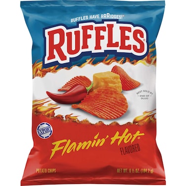 Ruffles Flamin' Hot Flavoured Chips, 184.2g