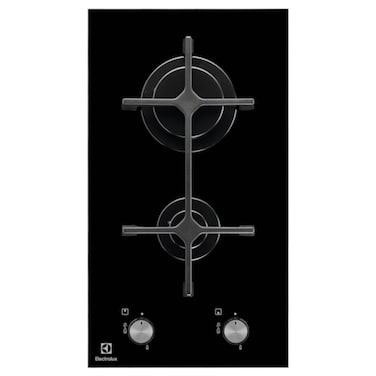 Electrolux 2 Burner Built-in Ceramic Gas Hob EGC3322NOK, 30 cm, Ceramic Glass, Black
