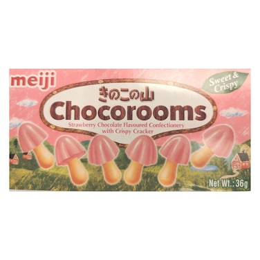 Meiji Strawberry Chocolate Flavoured Chocorooms Chocolate, 36g