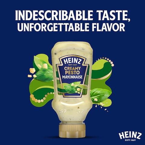 Heinz Creamy Pesto Mayonnaise Top-Down Squeeze Bottle 225ml