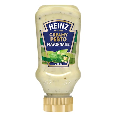 Heinz Creamy Pesto Mayonnaise Top-Down Squeeze Bottle 225ml