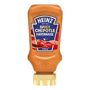 Heinz Spicy Chipotle Mayonnaise Top-Down Squeeze Bottle  225ml