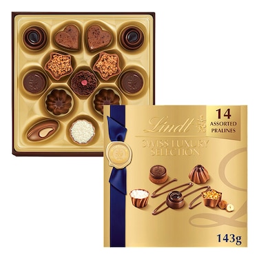 Lindt Swiss Luxury Selection Pralines Deluxe Box, 143g