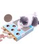 Aputue Cat Games for Indoor Cats, 3 in 1 Corrugated Cardboard Cat Scratcher, Cat Toy Box Interactive, 5 Holes Wooden Solid Whack a Mole Game Funny Kittens Toy, Cat Enrichment Toys for Indoor Cats