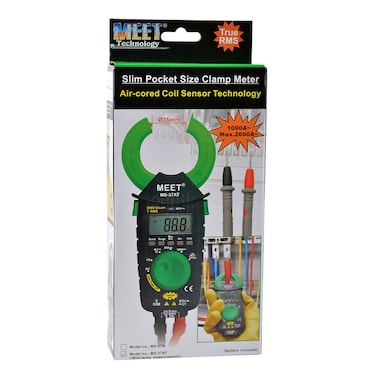 Terminator 2000 Count 1000A  AC TRMS Slim Pocket Clamp Meter With Temperature &amp; NCV