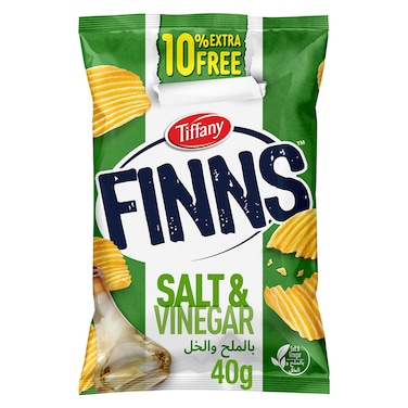 تيفاني فينز شرائح بطاطس مجعدة بالملح والخل، 36 غرام