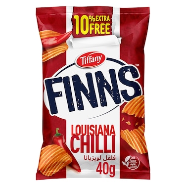 تيفاني فينز شرائح بطاطس مجعدة بالفلفل الحار، 36 غرام