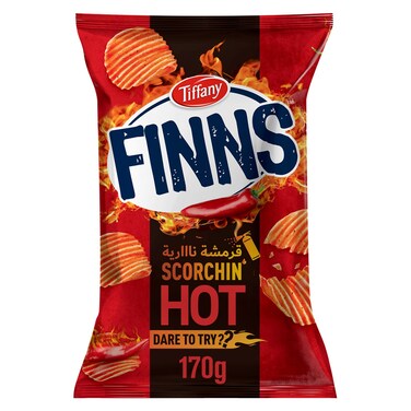 تيفاني فينز شرائح بطاطس مجعدة حارة جداً، 170 غرام