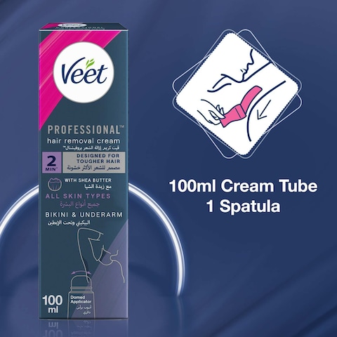 Veet Professional Hair Removal Cream With Shea Butter, 100ml