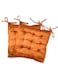 Pack of 2 Velvet Soft Chair Pad with Seat Ties Suitable for Garden , Kitchen and Office Chairs Indoor and Outdoor Tan 40x40cm
