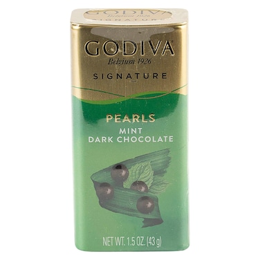 Godiva Pearls Mint Dark Chocolate, 43g