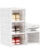 FALAHOM 3 Tiers Clear Foldable Shoe Storage Organizer, No-Assembly Shoe Box with Fully Clear Door, Plastic Stackable Shoe Rack for Sneakers, Sturdy Shoe Storage Containers Bins (1&times;3 Tiers)