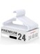 HOUSE DAY White Plastic Hangers 24 Pack, Space Saving Coat Hangers, Clothes Hanger with Non Slip Hooks, Plastic Clothing Hangers for Closet, Ideal for Everyday Use on Shirts, Coats, Pants, Dress