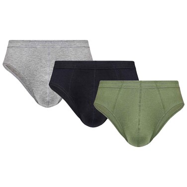 Men John Gladstone Classic Fit Brief, JGMBC-01, Multicolor, XL, Pack of 3