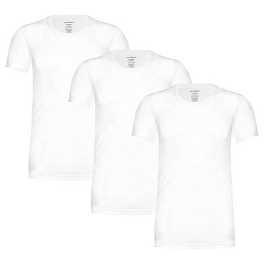Men John Gladstone Round-Neck T-Shirt, JGTR-07, White, XXL, Pack of 3