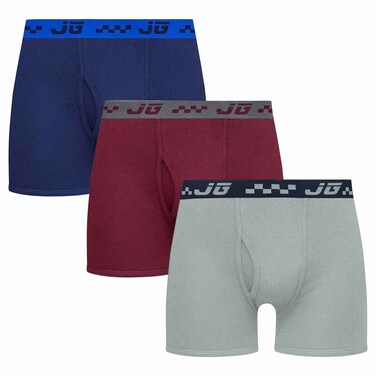 Men John Gladstone Boxer, JGIB-14, Multicolor, XL, Pack of 3