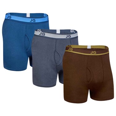 Men John Gladstone Boxer, JGMB507, Multicolor, XXL, Pack of 3