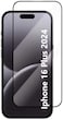 Muzz For Iphone 16 Plus Screen Protector, Tempered Glass [Full Adhesive][Full Coverage] [Bubble-Free] [Anti Scratch] HD Clear High Responsive Screen Protector for Iphone 16 Plus 2024 Black