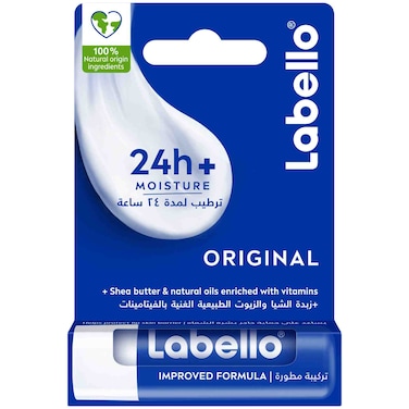 Labello Original 24 Hour Moisture Lip Balm With Shea Butter And Natural Oils 4.8g
