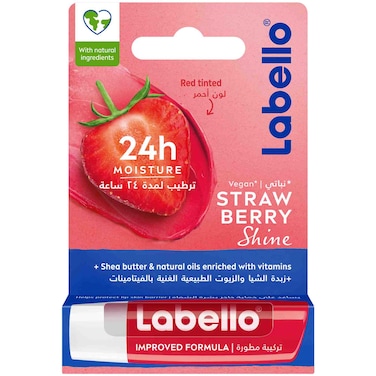 Labello 24-Hour Melt-in Moisture Strawberry Shine Lip Balm 4.8g
