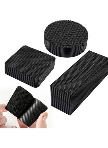 Tazweeq 18Pcs Grippers of Rug Pad, Non-Slip Carpet Gripper for Hardwood Floors and Tile, Non Slip Rug Pads, Car Foot Mat Fixed(Black)