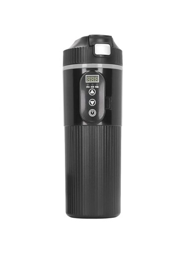 Dpofirs Car Electric Kettle, 500ml Stainless Steel Heating Cup, Travel Electric Cup, Portable Water Boiler, Intelligent Temperature Display, Electric Heating Mug with Cigarette Lighter