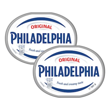 Kraft Philadelphia Original Cream Cheese Spread, 180g Pack of 2