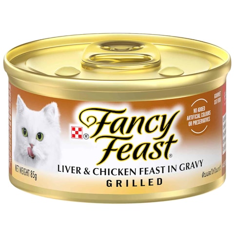 Purina Fancy Feast Classic Pate Grilled Liver and Chicken Feast in Gravy Cat Food, 85g