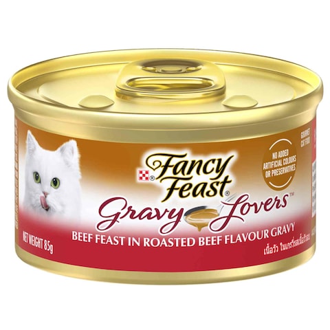 Purina Fancy Feast Gravy Lovers Beef Feast in Roasted Beef Flavour Gravy Cat Food, 85g