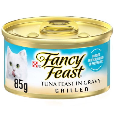 Purina Fancy Feast Grilled Tuna Feast in Gravy Cat Food Can, 85g
