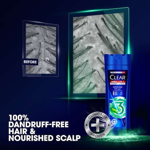 Clear  3 in 1 Shampoo For Men Active Cool 400ml