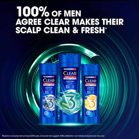 Clear  3 in 1 Shampoo For Men Active Cool 400ml