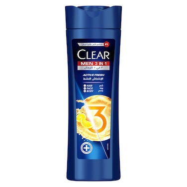 Clear  3 in 1 Shampoo For Men Active Fresh  400ml