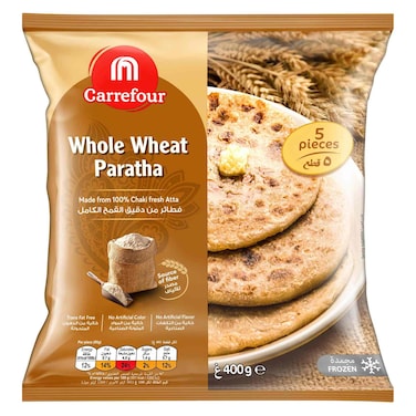 Carrefour Plain Whole Wheat Paratha, 400g