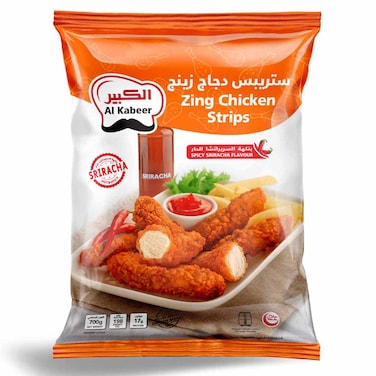 Al Kabeer Spicy Sriracha Flavour Zing Chicken Strips, 700g