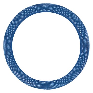 Fabric Rhinestone Decorated Steering Wheel Cover Blue