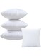Beauenty (4-Pcs/white) Square Pillow- 45x45cm Couch Pillows, Decorative Pillows for Couch, Living Room, and Outdoor Use - Soft and Durable with Elastic PP Cotton Filling
