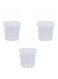 MAGICLULU 3pcs Lobster Packing Bucket Food Container Pickle Handle Bucket Container with Lid - Packing Buckets Food Storage Buckets with Lids Pet Jellyfish White 3l Food Grade