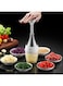 Oasisgalore Stainless Steel Vegetable Chopper, Manual Food Chopper Quick Slice for Veggies, Fruits, Garlic, Nuts, Herbs