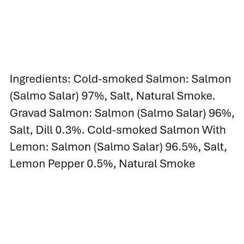 NordiQ Select Classic Cold Smoked Natural, Gravad, Lime Tapas Salmon, 150g