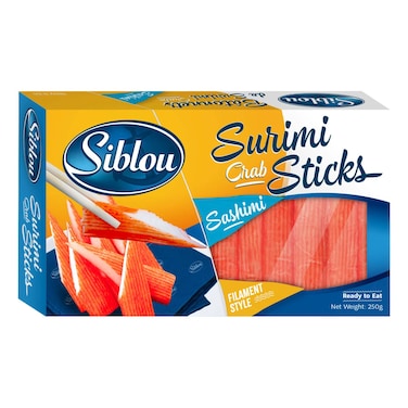 Siblou Sashimi Filament Style Surimi Crab Sticks, 250g
