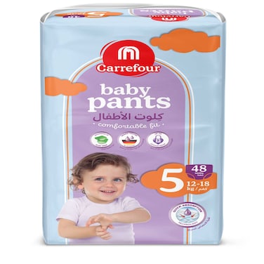 Carrefour Diaper Pants Size 5 12-18kg 48 Pants 