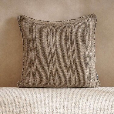 Home Herringbone Cushion 50x50cm - Ochre